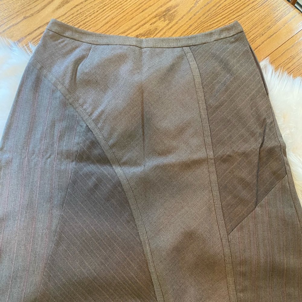 JJill women skirt - size 18 - brown and burgundy plaid